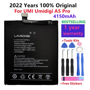 2022 Года 100% Оригинал для UMI Umidigi A5 Pro A5Pro Аккумулятор для телефона 4150 мАч Высокое качество, Новинка + Инструменты бесплатно