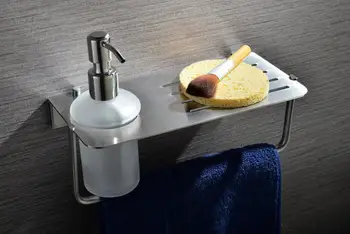 304 нержавеющая сталь матовый никель Держатель дозатора мыла для ванной комнаты, подстаканник, держатель стакана, корзина для посуды