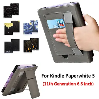 6,8-дюймовый Абсолютно новый чехол Для чтения электронных книг Kindle Paperwhite 5 11-го поколения С двойным ремешком/подставкой для автоматического режима сна/пробуждения