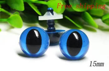 Fress Ship15mm Буле Цветные Глаза Животных Защитные Глаза Кошачьи Глаза для Амигуруми-100шт