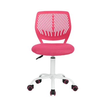 Homy Casa, Регулируемое Сетчатое сиденье для компьютера, Рабочий стол, Поворотный детский офисный стул без подлокотников, розовый
