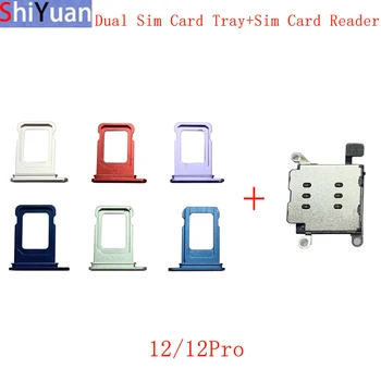 Origina Лоток для двух SIM-карт с устройством чтения sim-карт для iPhone 12 12 Pro Держатель слота Гнездо адаптера Запасные Части