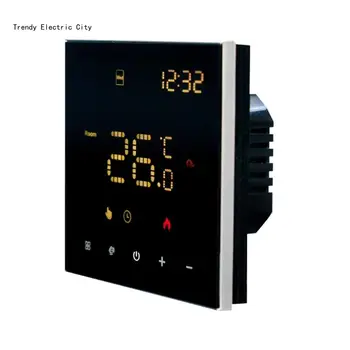 R9CD Термостат ЖК-экран WiFi Регулятор температуры Для электрического отопления/газового котла Экономия энергии Газовый котел