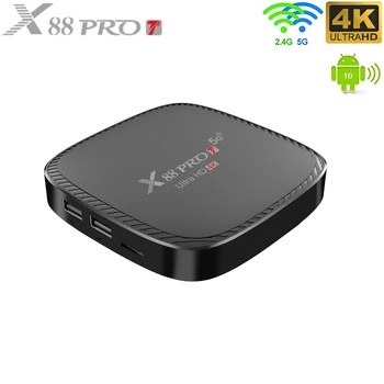 Smart TV Box X88 PRO T Android 10,0 H313 1G 2G 8G 16G HD 4K 1080P G31 GPU 2,4G и 5G Двойной WiFi Android 10 X88PRO T телеприставка