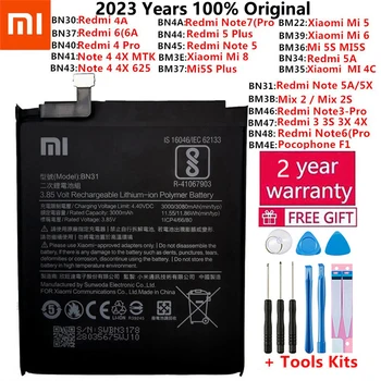 Xiao Mi Оригинальный Аккумулятор Для телефона Xiaomi Redmi Note 3 3S 3X 4X 4A 5 Plus 3 4 5 5A 6A 6 7 Pro Mi5 Mi 8 4C 5X Mi6 Mix2 Батареи
