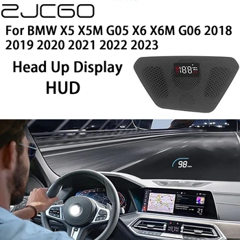 ZJCGO Авто HUD Дисплей Автомобильный Проектор Сигнализация Головной Дисплей Спидометр Лобовое Стекло для BMW X5 X5M G05 X6 X6M G06 2018 ~ 2023