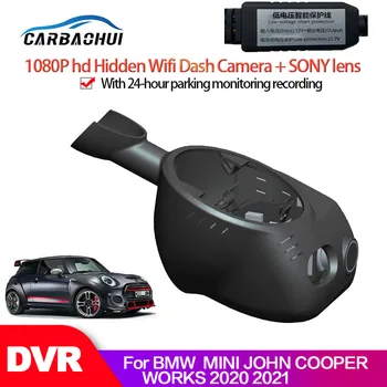 Автомобильный Wifi Мини Видеорегистратор для вождения Видеорегистратор Dash Для BMW MINI JOHN COOPER WORKS 2020 2021 Ночного видения высокого качества Full hd 1080P