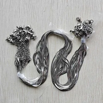 Высококачественные ожерелья-цепочки из нержавеющей стали с лезвием 2 мм, 40 см + 5 см, застежка 