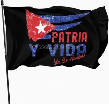 Домашний флаг Patria Y Vida, украшение для дома, уличный декор, баннеры и флаги из полиэстера 90x150 см 120x180 см