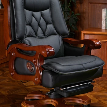 Кресло босса, бизнес-кресло для домашнего офиса, массажное компьютерное кресло с откидной спинкой, кожаное кресло босса, высококачественное сменное кресло