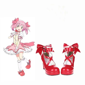 Новые туфли в Японском Стиле в стиле Лолиты; Обувь для Косплея в стиле Аниме;Ботинки Принцессы Для девочек; Женская обувь на высоком каблуке с бантом