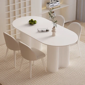 Обеденный стол в скандинавском стиле, Роскошный журнальный столик для офиса на открытом воздухе, белый, современный дизайн для макияжа, Мебель Mesas De Jantar