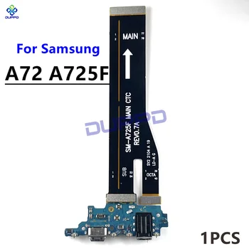 Оригинал для Samsung Galaxy A72 A725 A725F USB Micro зарядное устройство Порт зарядки Разъем док-станции Материнская плата Основная плата гибкий кабель