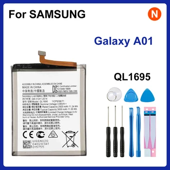 Оригинальный аккумулятор Samsung QL1695 для Samsung Galaxy A01, оригинальный сменный аккумулятор для телефона 3000 мАч с бесплатными инструментами