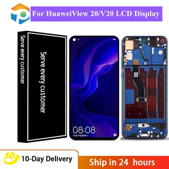 Оригинальный класс AAA для Huawei Honor V20 ЖК-дисплей с сенсорным цифровым преобразователем в сборе для Honor View 20 с рамкой 6,4 дюйма