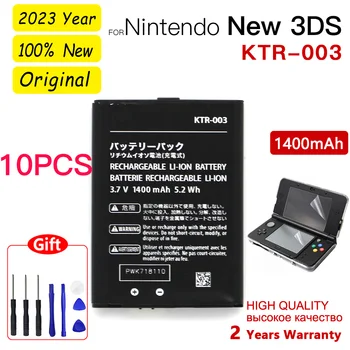 Подлинная литий-ионная аккумуляторная батарея 1400mah 5.2Wh 3.7V KTR-003 для Nintendo N3DS New3DS NEW 3DS с бесплатными инструментами
