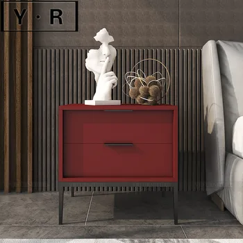 Прикроватный столик в Спальне, Тумбочки с Выдвижными Ящиками, Минималистичный Прикроватный столик, Тумбочки, Деревянная Мебель итальянского дизайна Comodini YY50BT