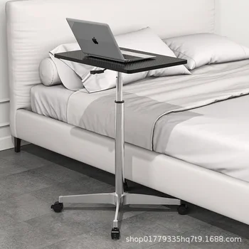 Прикроватный столик на колесиках для дивана, Передвижной верстак для спальни, Подъемный стол для ноутбука, Офисный Компьютерный стол