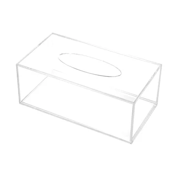 Прозрачный акриловый держатель для салфеток, простой прямоугольный держатель для бумажных салфеток, Органайзер для автомобиля, домашнего торцевого стола