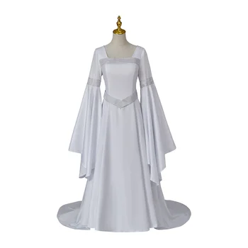 Роскошный Элегантный Свадебный костюм Средневекового Викторианского Ренессанса, Длинное платье Королевы Королевского Двора Тюдоров, Бальное платье Королевы на Хэллоуин
