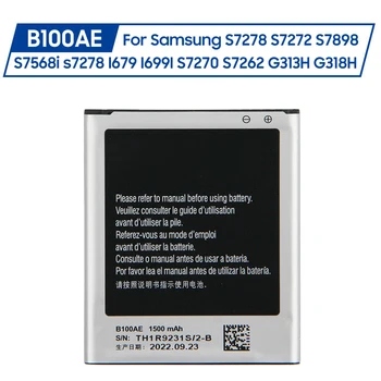 Сменный Аккумулятор B100AE B100AC Для SAMSUNG Galaxy Ace 3 4 S7898 S7278 S7272 S7568i S7278 i679 S7270 S7262 G313H G318h