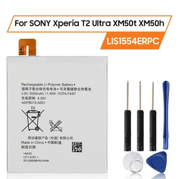 Сменный Аккумулятор Для SONY Xperia T2 Ultra XM50t XM50h D5303 D5306 LIS1554ERPC 3000 мАч Перезаряжаемый Аккумулятор Для телефона