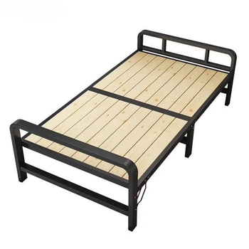 Удобная складная кровать с жестким бортиком -идеально подходит для ограниченного пространства и путешествий, спальная спальня, портативные простые кровати, раскладушка