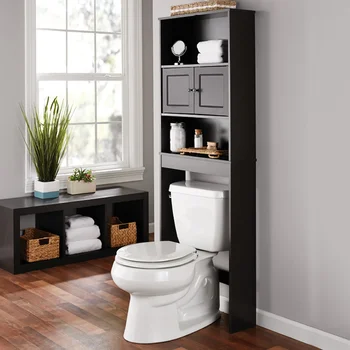 Шкаф для ванной комнаты Mainstays 23 ”W, экономящий пространство, над туалетным столиком с 3 полками