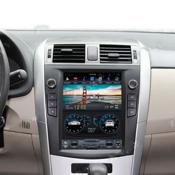 Экран Tesla для Toyota Corolla 2007-2013 Android 11 Автомобильная GPS навигация Авто Радио Аудио Мультимедийный плеер Головное устройство Carplay 4G